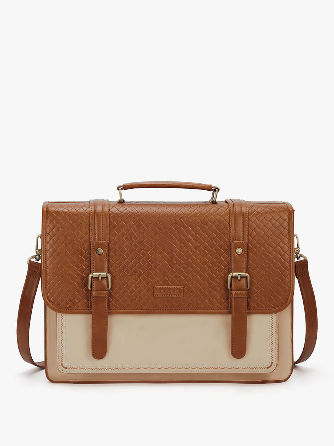 Dolce Weave Vegan Leather 15.6-Inch Briefcase