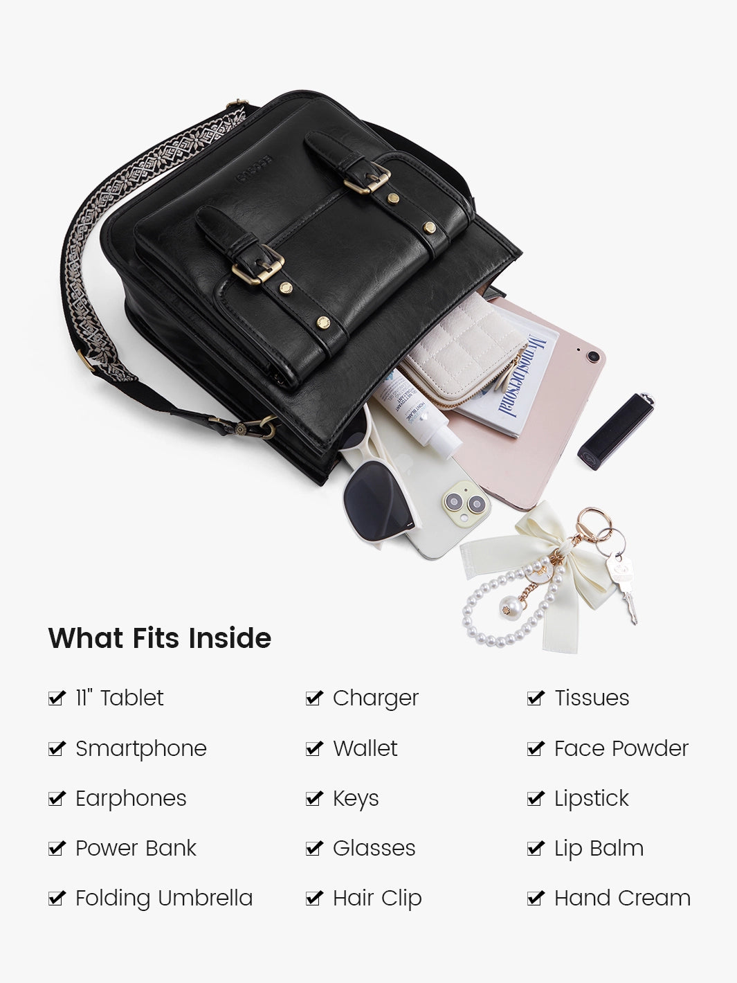 Sophie Vegan Leather Everyday Crossbody Bag