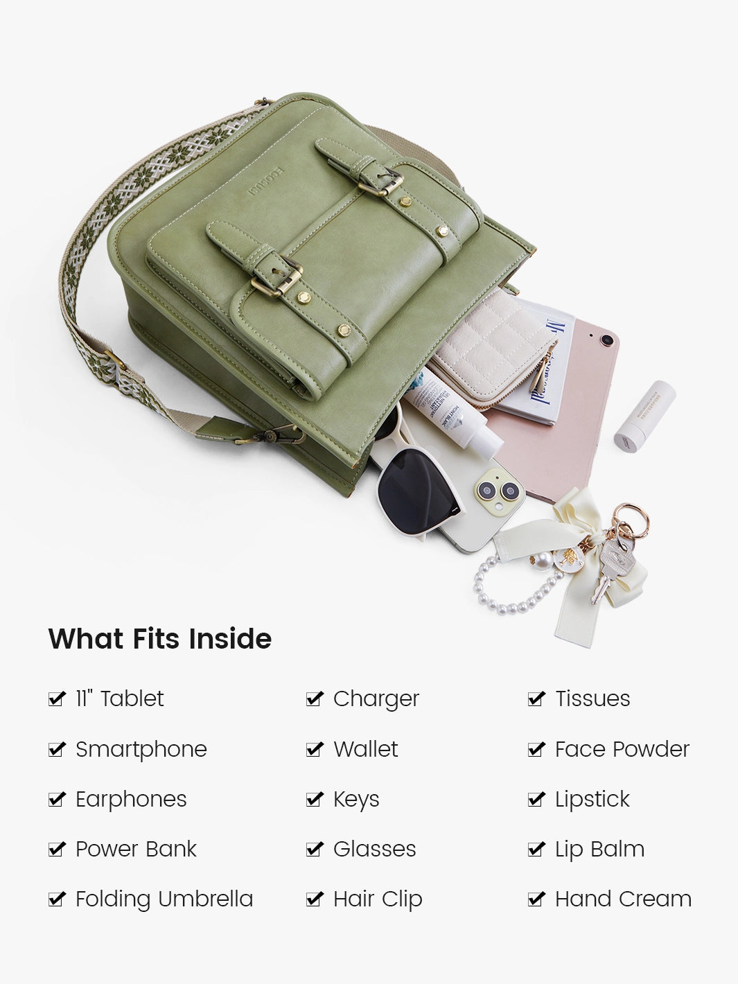 Sophie Vegan Leather Everyday Crossbody Bag
