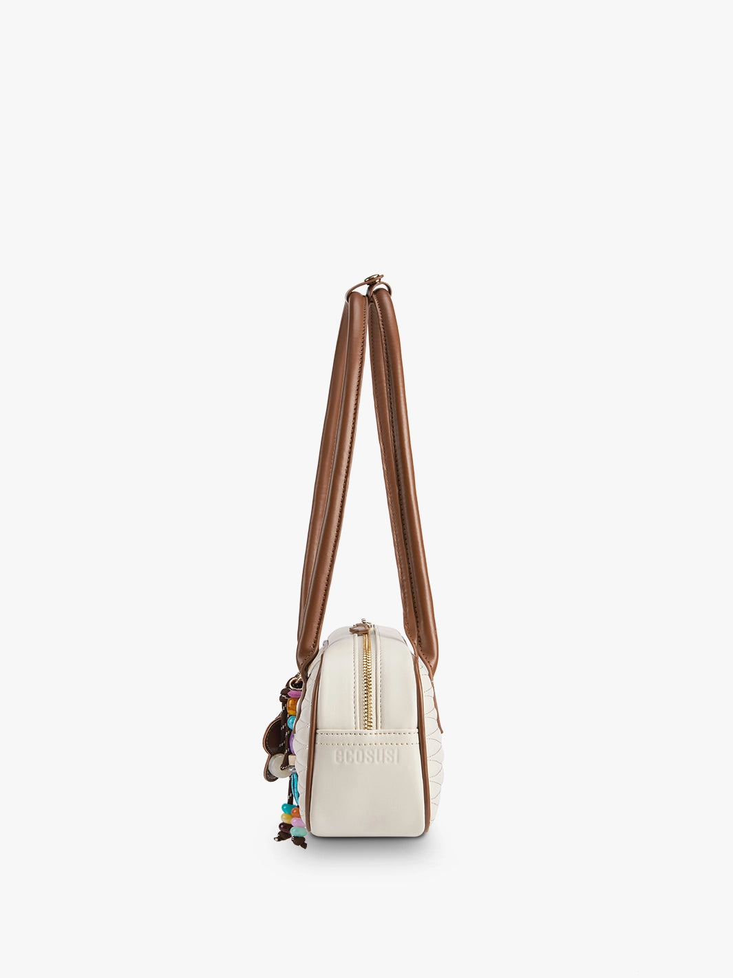 Elise Quilted Vegan Leather Baguette Bag