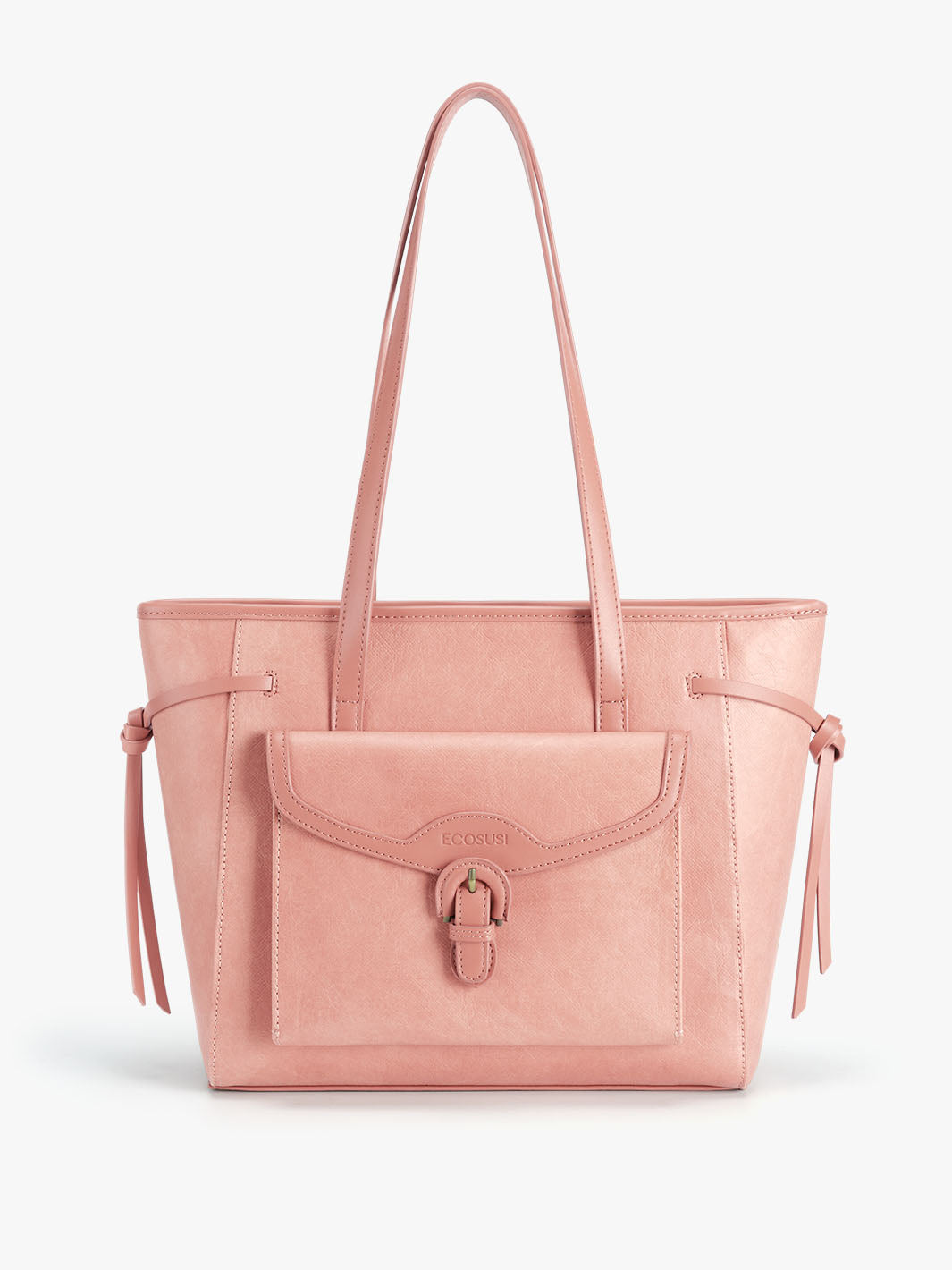 Evelina Washable Paper Classic Tote - Eco-Friendly Reusable Grocery Bag-Pink
