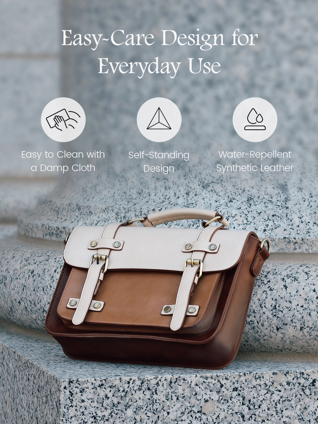 Sombre Mini Crossbody Vintage Briefcase