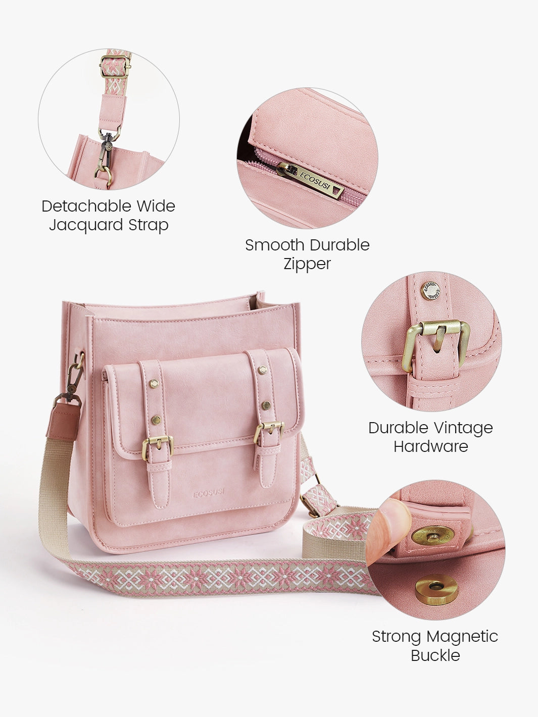 Sophie Vegan Leather Everyday Crossbody Bag